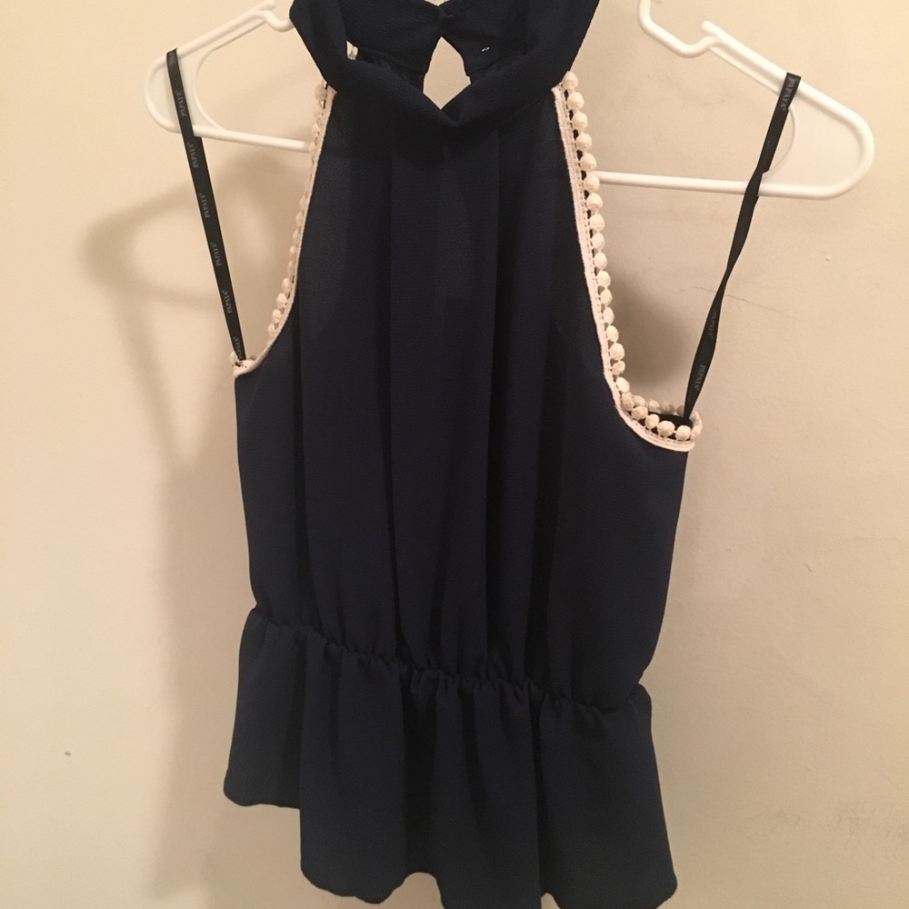 NWT navy halter blouse 💕